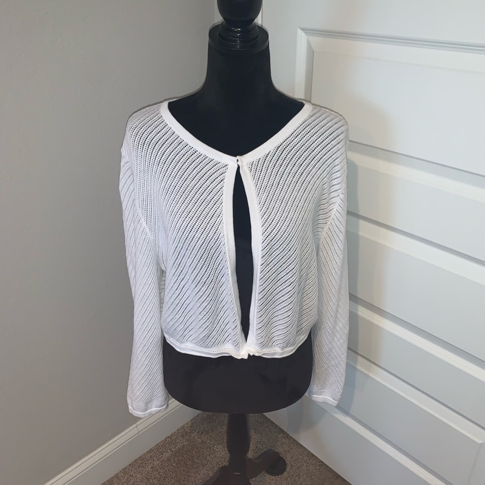 Talbots white knitted cardigan XL